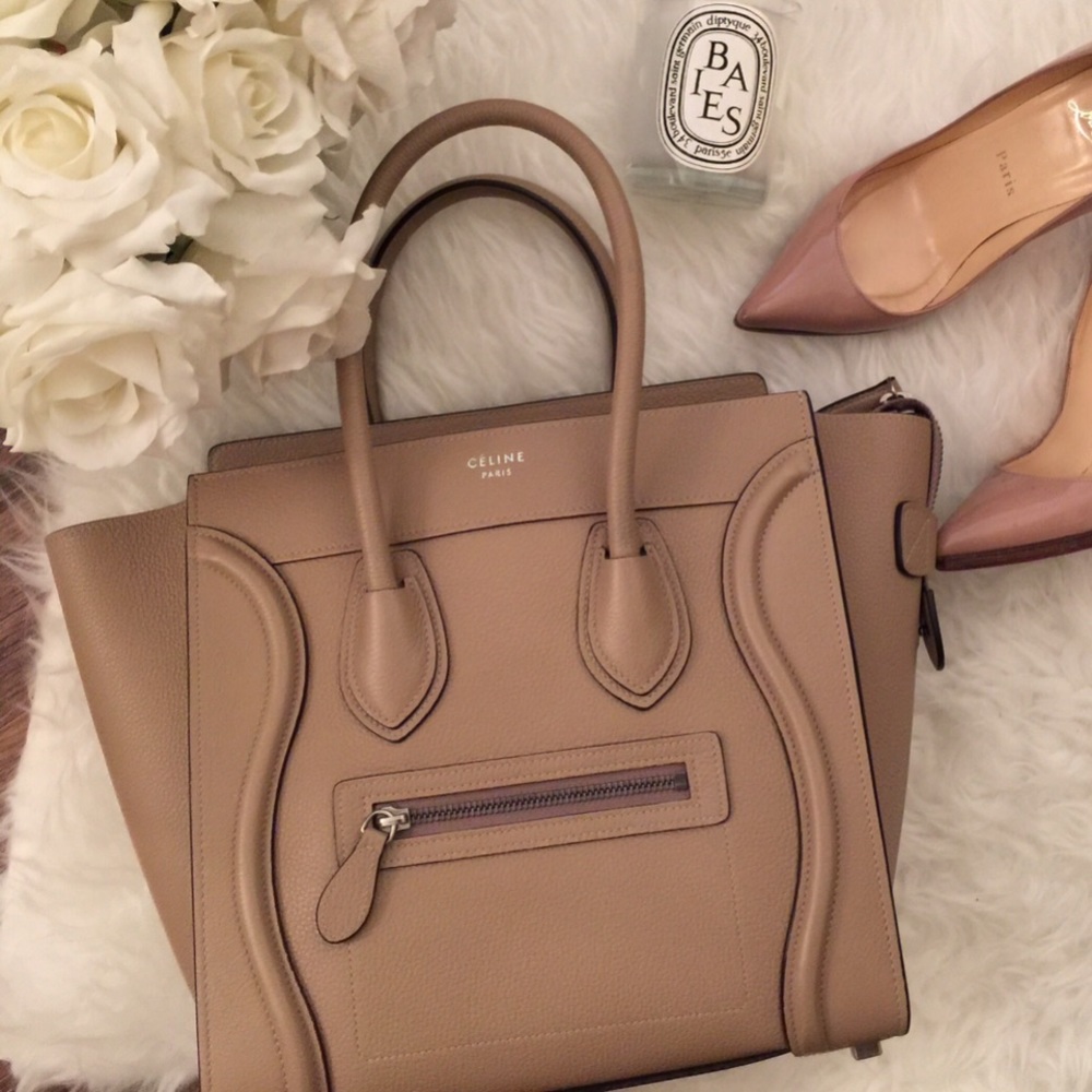Medium Celine Luggage bag in tan